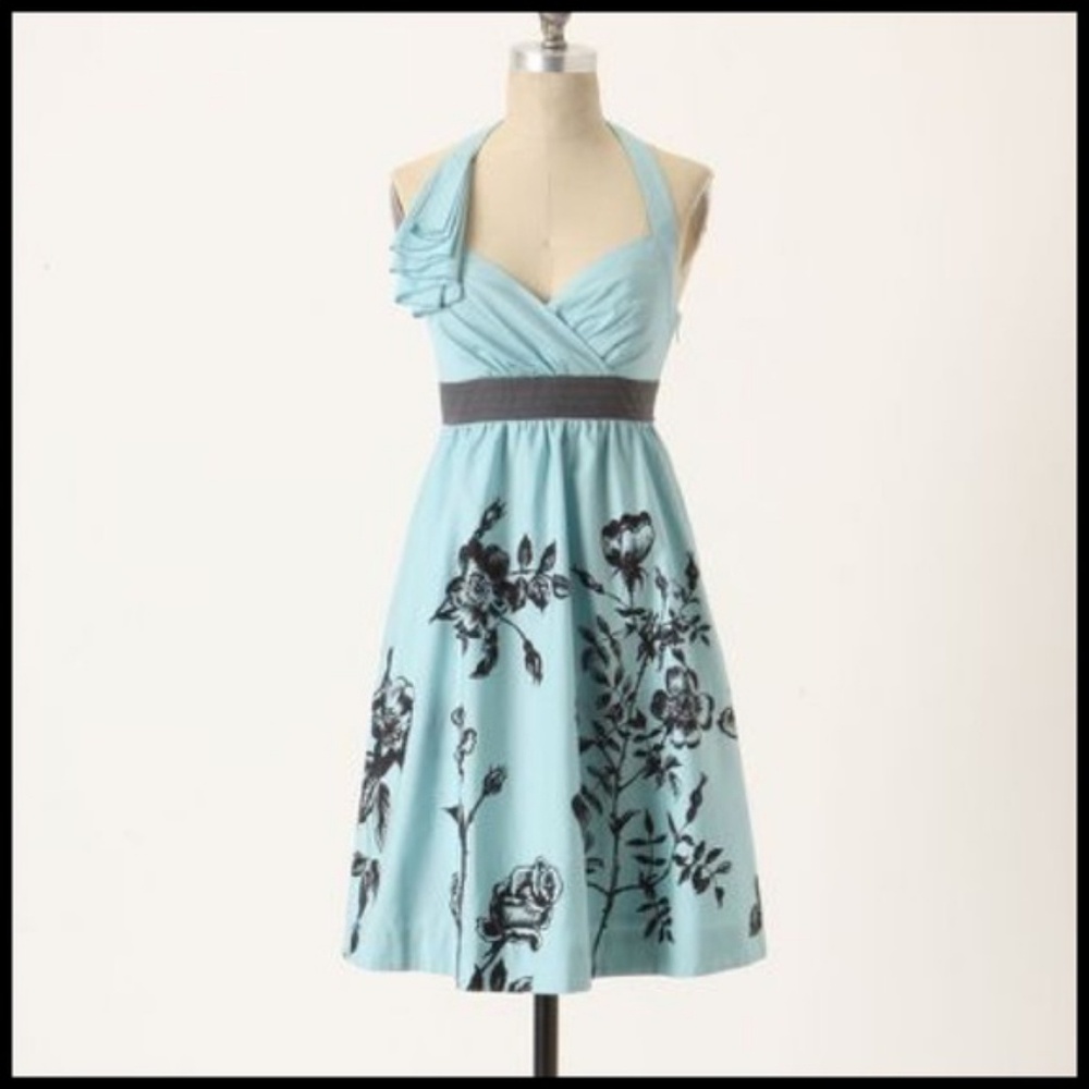 Anthro Nathalie Lete Stemmed Sweetbriar Dress 6 - Picture 1 of 8